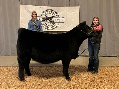 Rachel Smith of Osceola, NE with Fitz Miss Primetime CF03